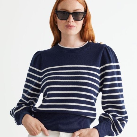 & OTHER STORIES Breton Sailor Stripe Sweater - Picture 1 of 5